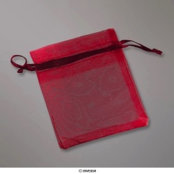 Sachet organza Bordeaux 90x70 mm