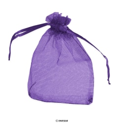 Lila organza tasak 90x70 mm