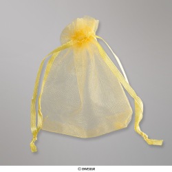 Guld Organza-pose 90x70 mm