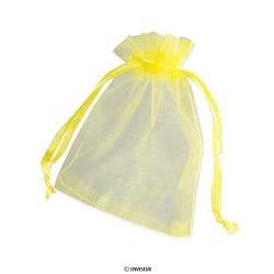 Bolsa de organza amarillo limón de 90x70 mm
