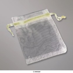 Krémszínű organza tasak 90x70 mm