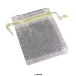 Bolsa de organza crema de 90x70 mm