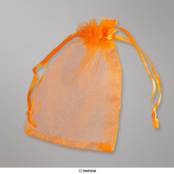 Bolsa de organza naranja de 90x70 mm