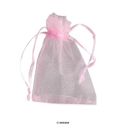 Bolsa de organza rosa de 90x70 mm
