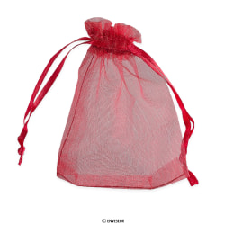 Bolsa de organza roja de 90x70 mm