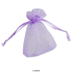 Bolsa de organza violeta de 90x70 mm