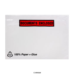 Papieren transparant documentenhoesje - geprint 162 x 229 mm (C5)