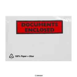 Bolsa adhesiva portadocumentos de papel impresa de 114 x 162 mm (C6)