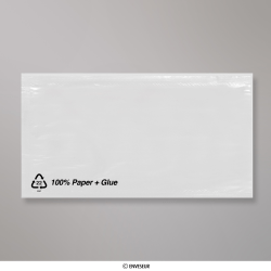 Bolsa adhesiva portadocumentos de papel sin impresión de 110 x 220 mm (DL)