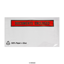 Pochette porte - documents - Avec impression 110 x 220 mm (DL)