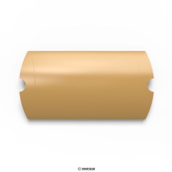 Caja almohada dorada de 229x162x35 mm (C5)