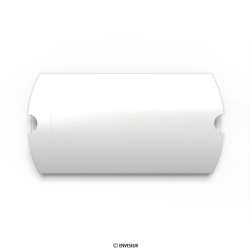 Caja almohada blanca de 229x162x35 mm