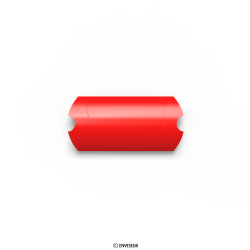 Caja almohada roja de 113x81x35 mm (C7)
