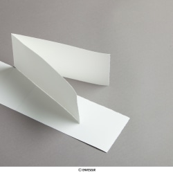 Cartões de papel artesanal DL dobrados ao meio, paisagem
