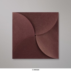 145x145 mm Busta a Quattro Lembi Marrone (Pouchette)