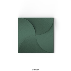 Sobre verde bosque con cuatro solapas 145x145 mm