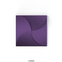 Fialová skladaná obálka (Pouchette) 145x145 mm