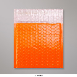 Sachet à bulles poly glacé orange 165x165 mm