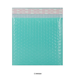 Bolsa acolchada aguamarina de polietileno 165x165 mm