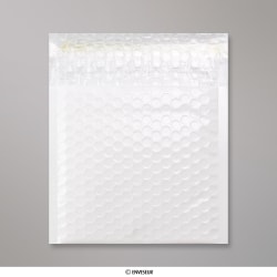 Valkoinen kiiltävä polyetyleenikuplamuovipussi 165x165 mm