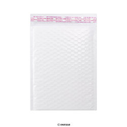 Bolsa acolchada blanca de polietileno 250x180 mm