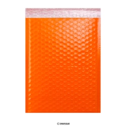 Bolsa acolchada naranja de polietileno 340x240 mm