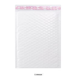 Bílá lesklá polyetylénová bublinková obálka 340x240 mm