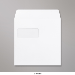 Envelope branco de alto gramagem com janela 220x220 mm