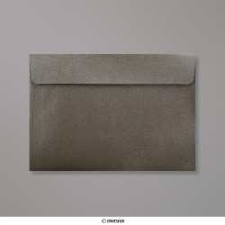 Šedohnědá perleťová obálka 114x162 mm (C6)
