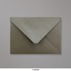 Braun-Olivfarbener Briefumschlag mit Perlmutteffekt 82x113 mm (C7)