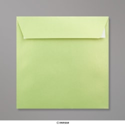 Enveloppe perlée vert citron 155x155 mm