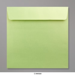 Enveloppe perlée vert citron 170x170 mm