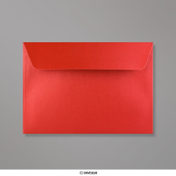 Enveloppes perlées rouges cardinal 114x162 mm (C6)