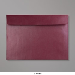 Enveloppe perlée bordeaux 229x324 mm (C4)