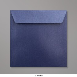 155x155 mm Busta in Carta Perlata Blu Notte