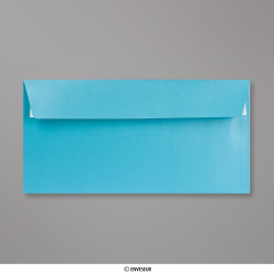 110x220 mm (DL) Babyblauwe parelmoer-envelop