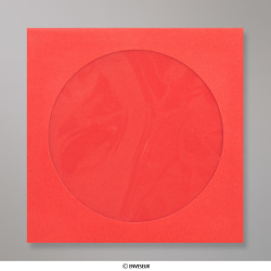 126x126 mm Busta per CD rossa - con finestra