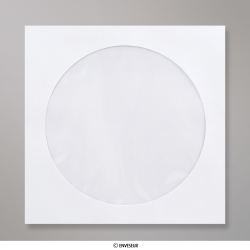 Sobre blanco con ventanilla para CD de 126x126 mm