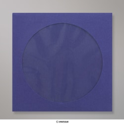 Sobre azul marino con ventana para CD de 85x85 mm