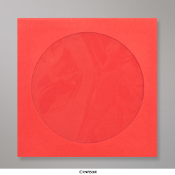 Rote CD Papierhülle 85x85 mm
