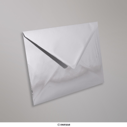 162x229 mm (C5) Zilverkleurige enveloppen met glanzende afwerking