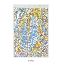 Bolsa de alumínio prateada holográfica 162x114 mm (C6)
