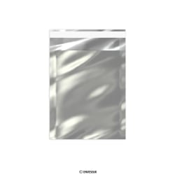 Bolsa de alumínio prateada metalizada brilhante 162x114 mm (C6)