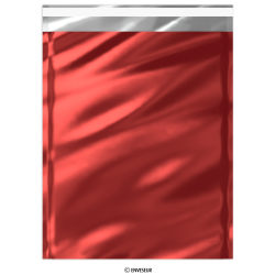 Bolsa de aluminio roja metalizada brillante de 324x254 mm