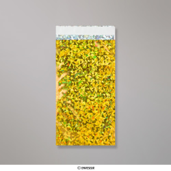 Bolsa de alumínio dourada holográfica 229x114 mm