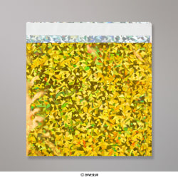 165x165 mm Goud Holographisch Folie Tasje