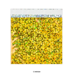 Goud holographisch folie tasje 165x165 mm