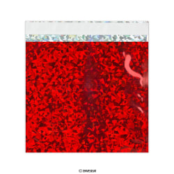 165x165 mm Červené holografické fóliové vrecúško