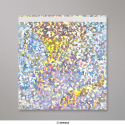 165x165 mm Busta Laminata Olografica Argento