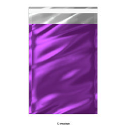 Sachet alu métallisé brillant violet 229x162 mm (C5)